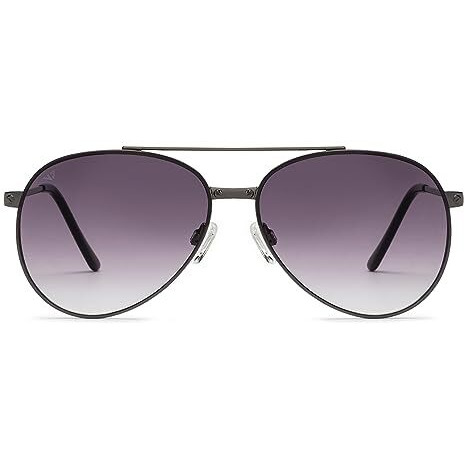 Vincent Chase By Lenskart | Gunmetal Pink Full Rim Pilot | Economic Range | Branded Latest And Stylish Sunglasses | 100% Uv Protected | Men & Women | Large | Vc S15803