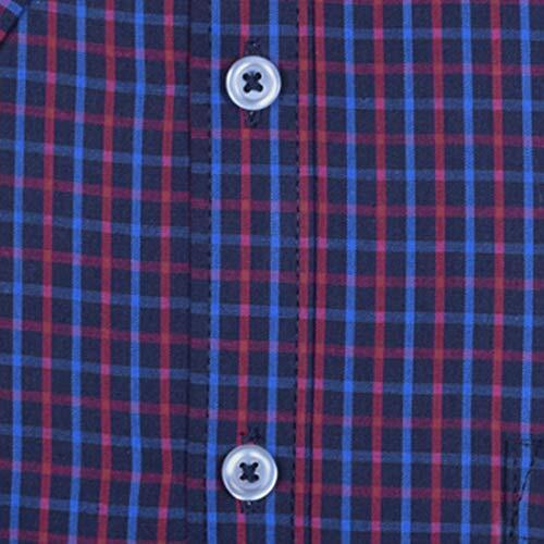 Accox Men's Half Sleeves Formal Regular Fit Cotton Check Shirt(Multi,Gc123_44)