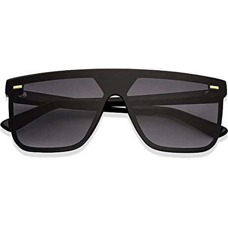 Vincent Chase Eyewear 100% Uv Protected | Black-Grey Full Rim Square | Stylish & Premium Sunglasses | For Men & Women | Large | Vc S14088
