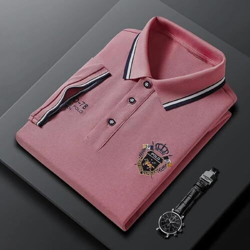 Lymio Men T-Shirt || T-Shirt For Men || Polo T Shirt || T-Shirt (Polo-64-L) Pink