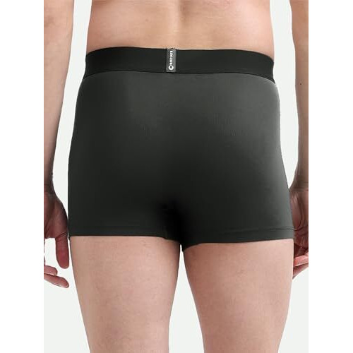 Freecultr Men's Underwear Anti Bacterial Micromodal Airsoft Trunk - Non Itch No Chaffing Sweat Proof - Sable Black,Avocado Green,Mist Grey,Port Wine,Space Blue Size L Pack 5