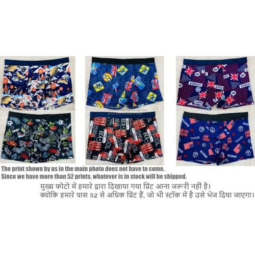 Asjar Men's Cotton Ice Silk Underwear Boxer Briefs Breathable Casual Style Camouflage Printed Shorts | MenS Trunk Multicolor (Pack Of 3)