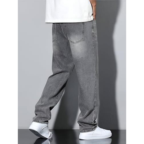 Ben Martin Grey Men Jeans || Men Jeans Pants || Baggy Jeans For Men || Loose Fit Jeans For Men, 32