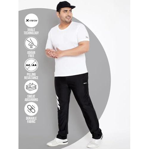 Bigbanana Men's Regular Fit Trackpants (Liam,Black,6Xl)