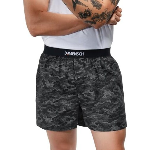 Damensch Breeeze Men's Ultralight Cotton Inner Boxers-Pack Of 1-Safari Black-Large