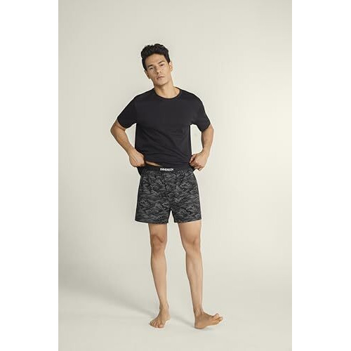 Damensch Breeeze Men's Ultralight Cotton Inner Boxers-Pack Of 1-Safari Black-Large