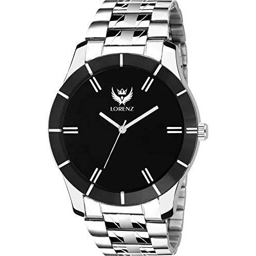 Lorenz Stainless Steel Combo Of Analog Black Dial Watch, Wallet And Black Sunglasses For Men- Cm-1066Sn-Wl-Blk