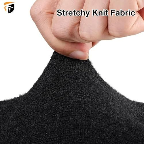 Ff Advance 3 Fingers Touch Screen Unisex Woolen Gloves, Thermal Hand Gloves For Men & Women, Wollen Knitted Winter Gloves For Driving, Texting & Outdoor Activities - Black
