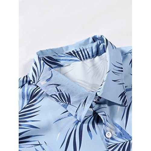Leriya Fashion Men's Floral Regular Fit Shirt (Lf-Ms-6089_Sky L)