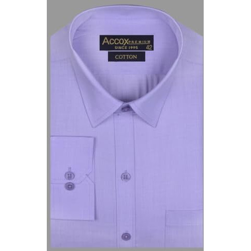 Accox Men's Cotton Full Sleeves Regular Fit Office Wear Solid Plain Formal Shirt For Men (Gcr291_44) Multicolour