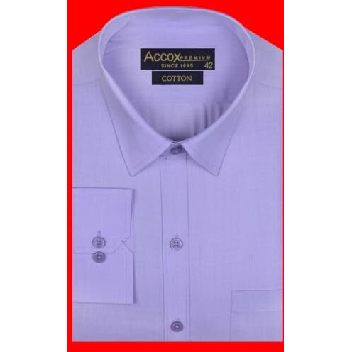 Accox Men's Cotton Full Sleeves Regular Fit Office Wear Solid Plain Formal Shirt For Men (Gcr291_44) Multicolour