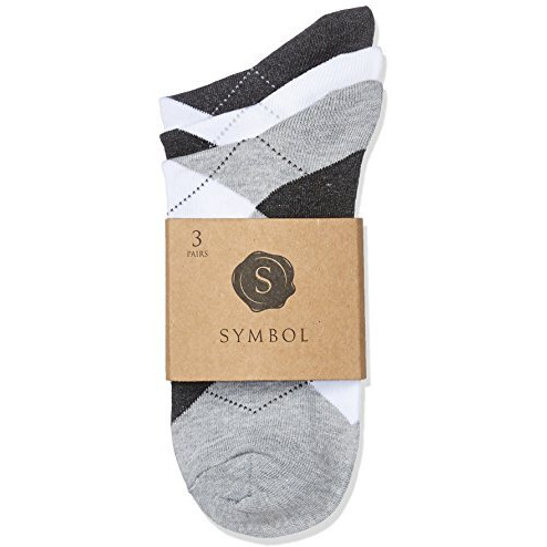 Amazon Brand - Symbol Men's Cotton Blend Over The Knee Socks (Aks05_Multicolor 2_One Size), Grey (Combo Pack Of 3)