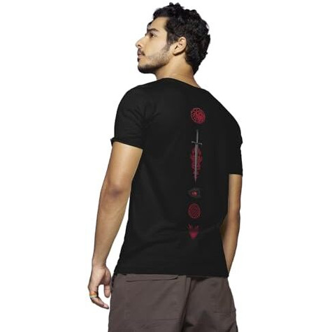 Bewakoof Men's Printed 100% Cotton T-Shirt - Regular Fit, Round Neck, Half Sleeves