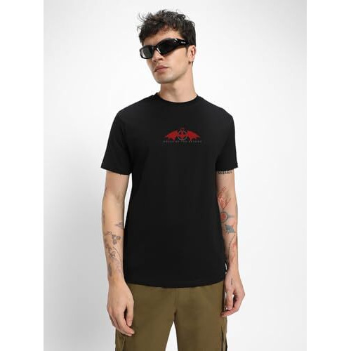 Bewakoof Men's Printed 100% Cotton T-Shirt - Regular Fit, Round Neck, Half Sleeves