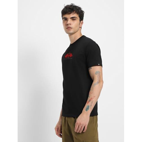 Bewakoof Men's Printed 100% Cotton T-Shirt - Regular Fit, Round Neck, Half Sleeves