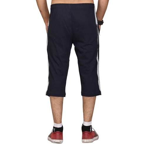 Vego Mens Cotton Three By Fourth, 3/4, Capri, Three Quarter Navy - Regular, 4Xl