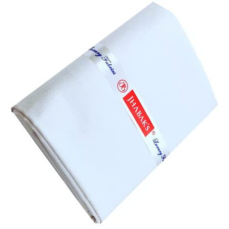 Jhabak's Premium Unstitched Shirt Fabric For Men Cotton Blend Material 2.25M Shirt Piece Cloth (White, Free Size)