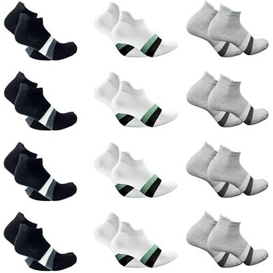 Juari Be A Gentleman Cotton Blend Ankle Length Socks For Men And Women (Free Size, Pack Of 12), Assorted