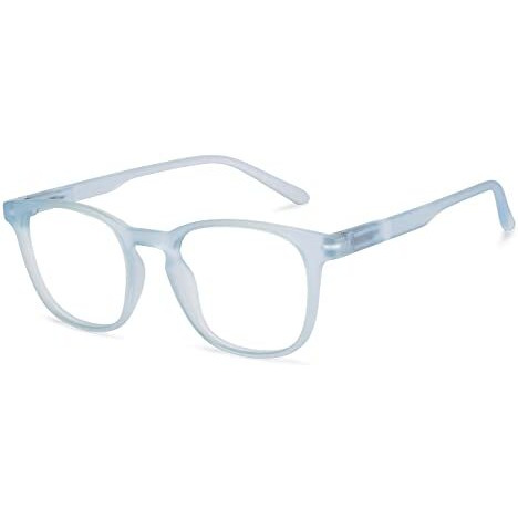 Creature Spectacles Frame| Lightweight Specs With Zero Power|Medium (Sun-095-Sky Blu)