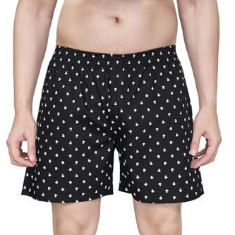 Nermosa Men's Cotton Printed Soft Regular Boxer Shorts | Pack Of 2 (In, Alpha, L, Regular, Multicolor5)