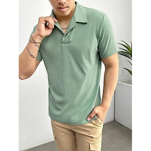 Lymio T Shirt For Men || Polo T-Shirt For Men (L-Rib-T-Pista-L)
