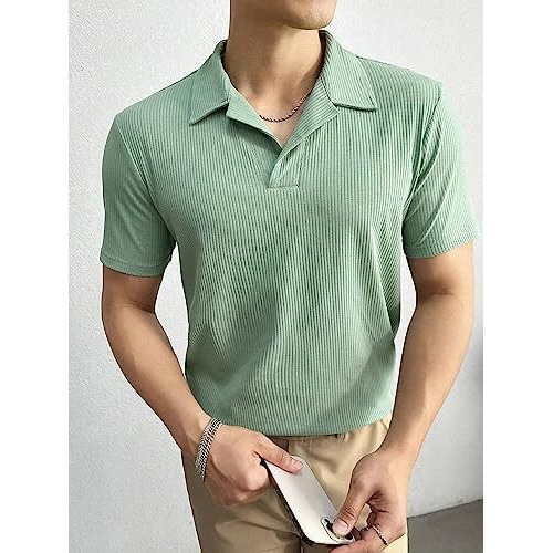 Lymio T Shirt For Men || Polo T-Shirt For Men (L-Rib-T-Pista-L)