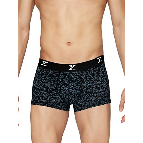 Xyxx Men's Modal Modern Solid Trunks (Pack Of 2) (Xytrnk_R2R5_001_Yoga Pet+Black_L)