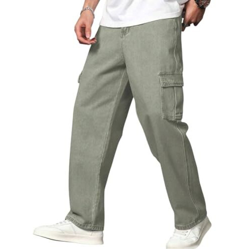 Jvx Men Jeans || Cargojeans For Men || Cargojeans || Jeans For Man (Njj-07) (In, Numeric, 34, Pista)