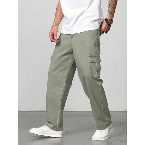 Jvx Men Jeans || Cargojeans For Men || Cargojeans || Jeans For Man (Njj-07) (In, Numeric, 34, Pista)