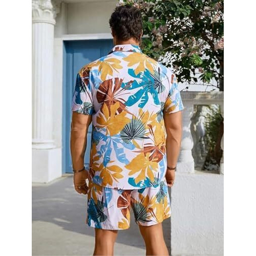 Greciilooks Mens Casual Rayon Regular Fit Relaxed Pyjama Set (Multicolor, Xx-Large)