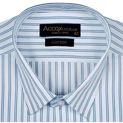 Accox Men's Striped Half Sleeves Regular Fit Cotton Formal Checkred Shirts(Gcr05_40) Multicolour
