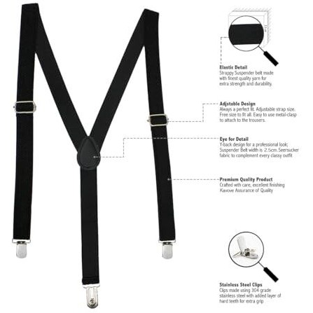 Kavove Upscale Black Suspender