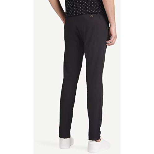 Amazon Brand - Symbol Men's Slim Casual Trousers (Aw19Trs-Ess-4_Black_32)