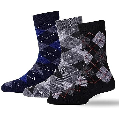 Rc. Royal Class Thick & Soft Cushioned Towel Calf Length Woolen Thermal Socks For Men, Warm Winter Wear Socks, Pack Of 3 Pairs, Free Size, Multicolored