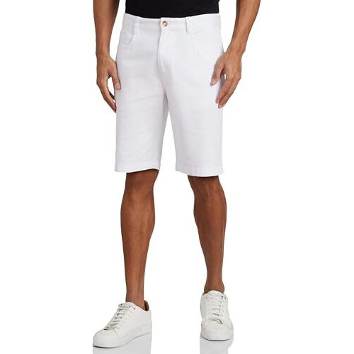 Amazon Brand - Symbol Men's Chino Shorts White 34