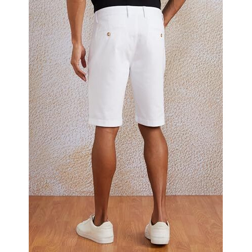 Amazon Brand - Symbol Men's Chino Shorts White 34