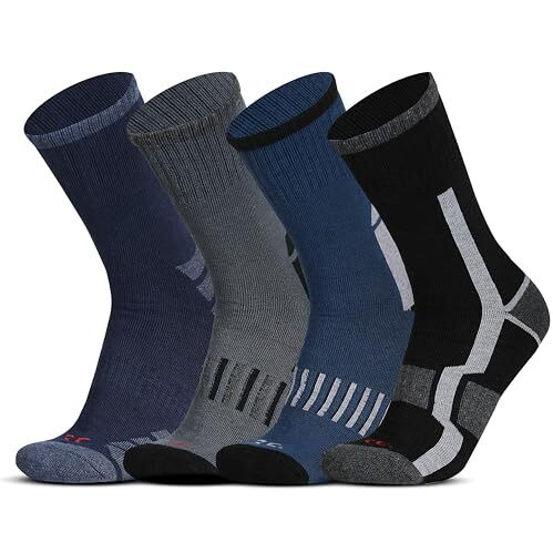 Rc. Royal Class Heavy Duty Thermal Socks For Men Cushioned Towel Warm Winter Woolen Socks, Calf Length Hi-Performance Sports Terry Thick Socks, Pack Of 4 Pairs, Free Size,Multicolor