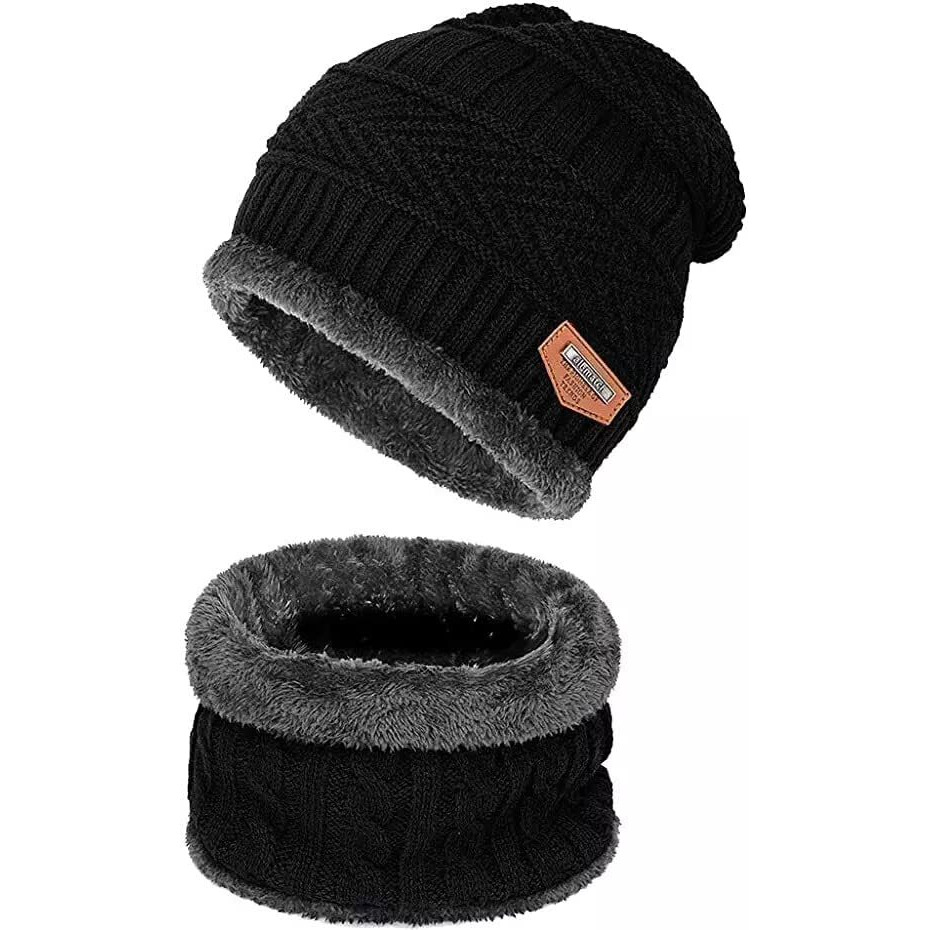 Eerlik Muffler & Scarf For Mens & Women  Winter Cap For Men  MenS Woolen Cap With Neck Muffler  Winter Muffler For Women  Soft Woolen Muffler & Cap For Men & Women