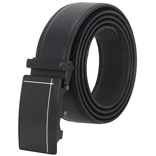 Labnoft Men's Pu Leather Auto Lock Belt (Black)