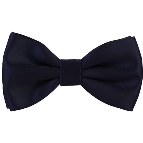 Peluche Solid Dark Blue Bow Tie For Men