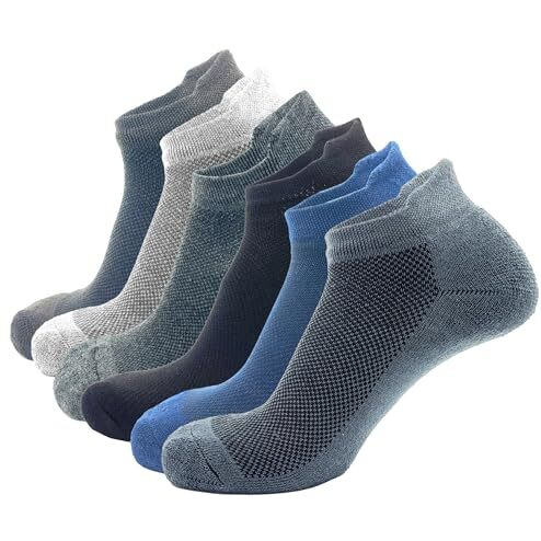 Juari Be A Gentleman 12 Pair Breathable Mesh And Cushioned Socks In 6 Colours, Unisex (In, Alpha, Free Size, 12, 6 Colors, Crew Length, Multicolor)