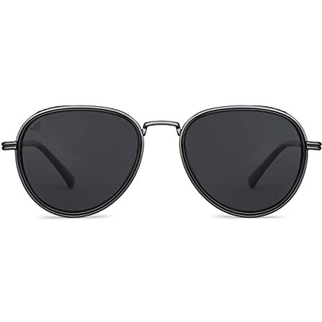 Vincent Chase By Lenskart | Grey Aviator Stylish Sunglasses | Polarized & Uv Protected | For Men & Women | Large | Vc S13835