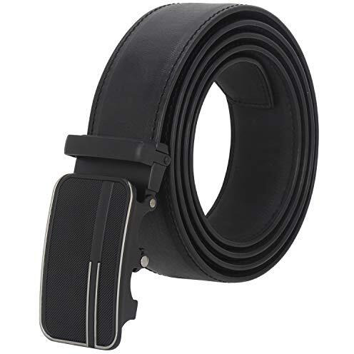Labnoft Mens Pu Leather Auto Lock Belt, Black