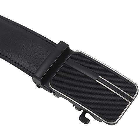 Labnoft Mens Pu Leather Auto Lock Belt, Black