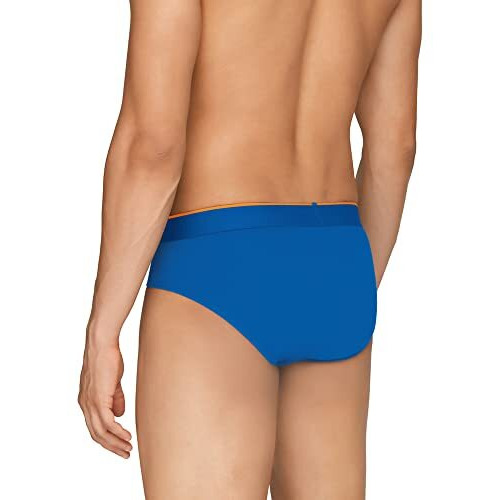 Xyxx Men Micro Modal Brief, Snug Fit, Solid, Pack Of 2, Xybrf2Pckn470L, Black Iris+Horizon Blue, L