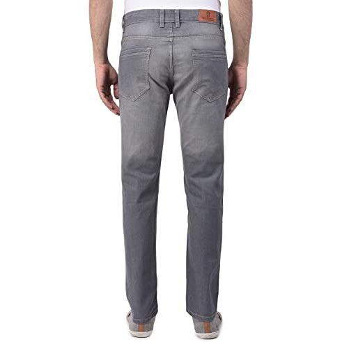 Ben Martin Men's Slim Fit Stylish Stretchable 32 Size Grey Cotton Denim Mid Rise Jeans Pant For Men, Jj3-3