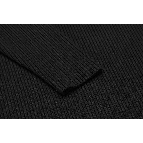 Denimholic Men's Cotton Turtle Neck Sweater (In, Alpha, M, Black Dark)