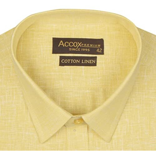 Accox Linen Men's Regular Fit Shirt (Gcr53_44_Multicolor_44)