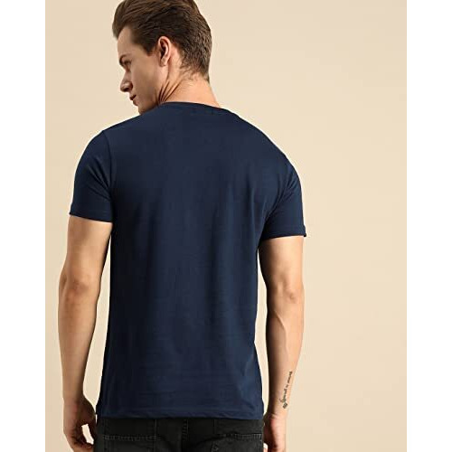 Bewakoof Men's Game Over Printed 100% Cotton T-Shirt - Regular Fit, Round Neck, Half Sleeves Blue