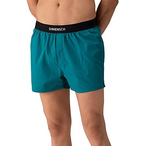 Damensch Men's Regular Fit Cotton Breeeze Ultra Light Inner Boxers | 100% Cotton Men Innerwear, Boxer Shorts, Innerwear Men, Men Underwear, Man Shorts-Cape Black,Havana Blue-M